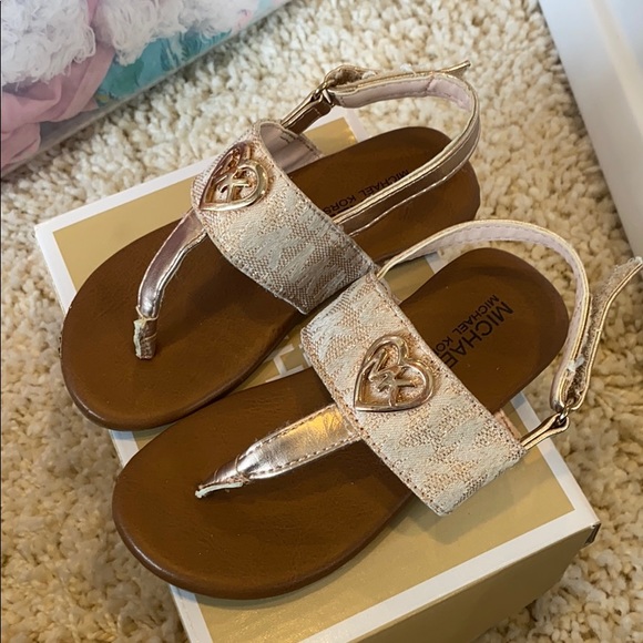 ladies rose gold sandals
